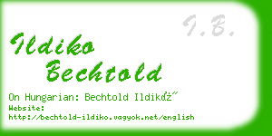 ildiko bechtold business card